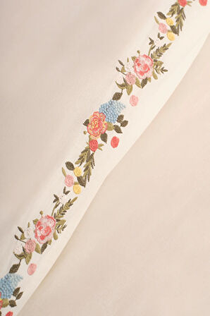 Karaca Home Merlin Nakışlı %100 Pamuk Çift Kişilik Nevresim Takımı Beyaz