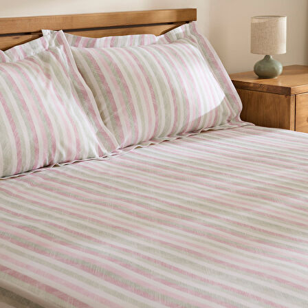 Karaca Home Lenora Çift Kişilik Çarşaf Takımı Pembe