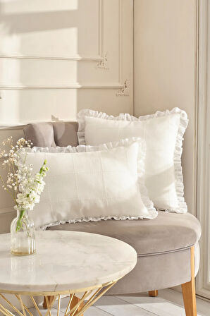 Karaca Home Lalisa Dolgulu Kırlent 45X45 cm Beyaz