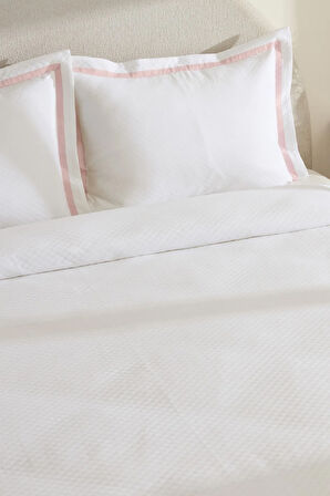 Karaca Home White Collection Doris %100 Pamuk Çift Kişilik Yatak Örtüsü Takımı Pudra