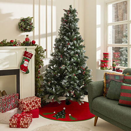 Karaca Home New Year Yılbaşı Karlı Kokina ve Kozalaklı Yılbaşı Çam Ağacı 210 cm 1093 Dal