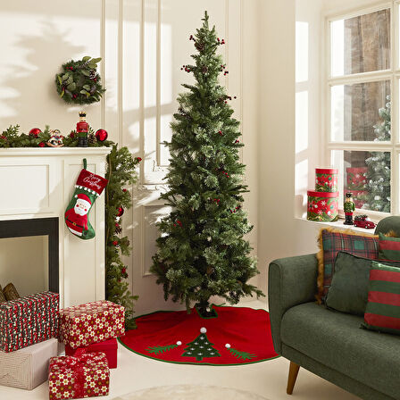 Karaca Home New Year Yılbaşı Karlı Kokina ve Kozalaklı Yılbaşı Çam Ağacı 210 cm 996 Dal