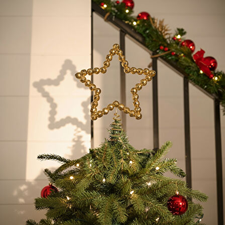 Karaca Home New Year Yılbaşı Twinkle Star Ağaç Başlığı Gold