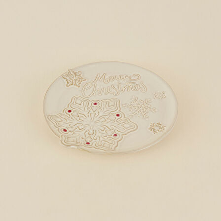 Karaca Home New Year Yılbaşı Merry Christmas Dekoratif Tabak 27,7 x 26,2 x 2,6 cm