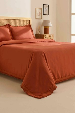 Karaca Home Helios %100 Pamuk Çift Kişilik Nevresim Takımı Terra Cota
