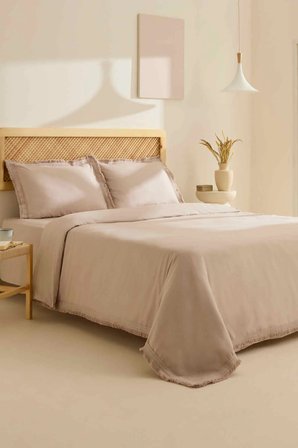 Karaca Home Helios %100 Pamuk Çift Kişilik Nevresim Takımı Taş