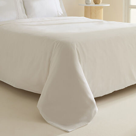 Karaca Home Lumi 80 Tel %100 Pamuk Saten Güpürlü Çift Kişilik Nevresim Takımı Beyaz