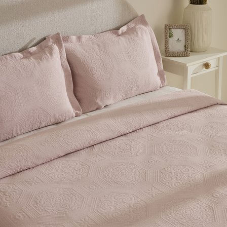 Karaca Home Oriana Çift Kişilik Yatak Örtüsü Takımı Pudra