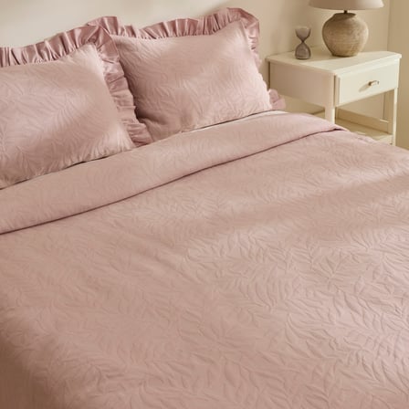 Karaca Home Branley Fırfırlı Çift Kişilik Yatak Örtüsü Takımı Pudra