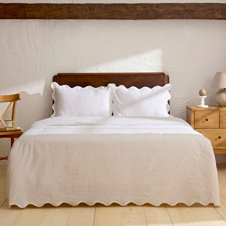 Karaca Home Marıbel %100 Pamuk Yatak Örtüsü Takımı Beyaz