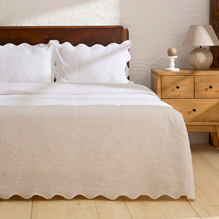 Karaca Home Marıbel %100 Pamuk Yatak Örtüsü Takımı Beyaz