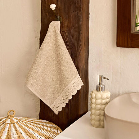 Karaca Home Artisan Soil %100 Pamuk El Havlusu Bej 30x50 cm