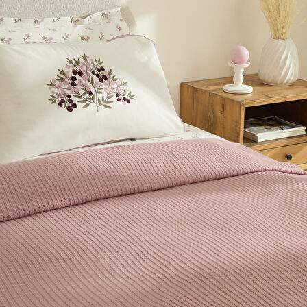 Karaca Home Rubelia Mürdüm Nakışlı Çift Kişilik Nish Set