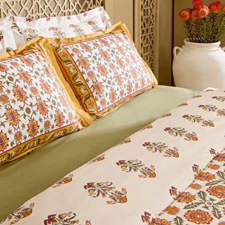 Karaca Home Zahara Çift Kişilik Nevresım Takımı Hardal