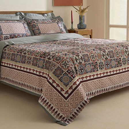 Karaca Home Tessera %100 Pamuk Çift Kişilik Nevresim Takımı Mint