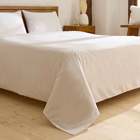 Karaca Home Delvyn %100 Pamuk Çift Kişilik Nevresim Takımı Beyaz