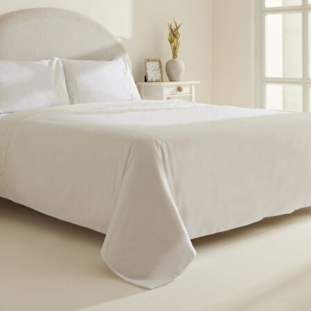 Karaca Home Nuvia Güpürlü Çift Kişilik Nevresim Takımı Beyaz