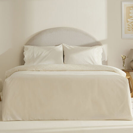 Karaca Home Avenza Brodeli Çift Kişilik Nevresım Takımı Beyaz