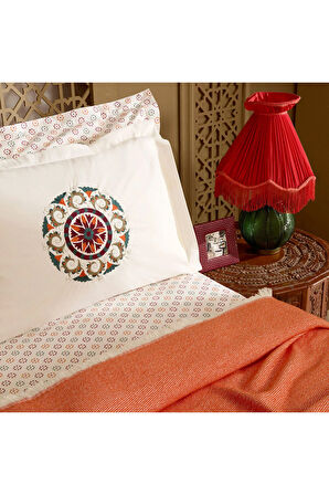 Karaca Home Andalisa %100 Pamuk Nakışlı Çift Kişilik Nish Set Bordo