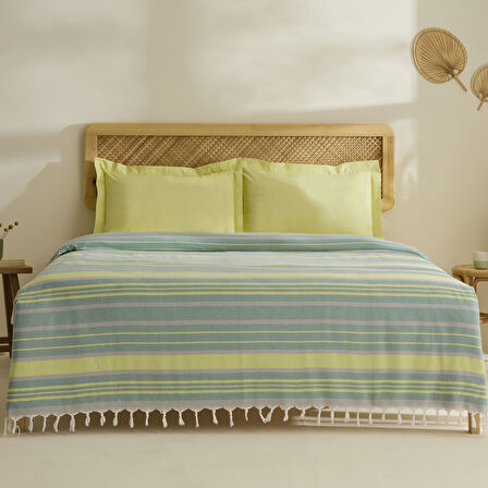 Karaca Home Lynora Çift Kişilik Peştamal Pike Takımı Haki