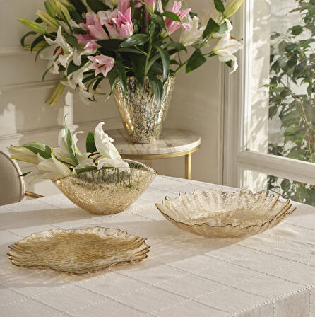 Karaca Home Jolie Vazo Gold 23X13,5X23 cm