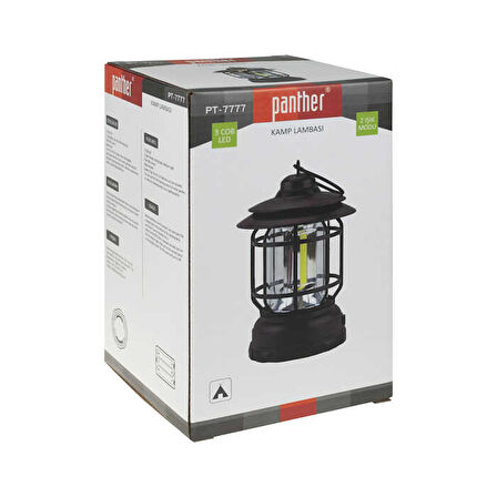 Panther Pilli COB LED Retro Kamp Lambası PT-7777 