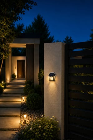 Panther LED Duvar Lambası Solar Güneş Enerjili Rustik - Hareket Sensörlü Bahçe ve Dış Mekan Aydınlatması - PT-2992