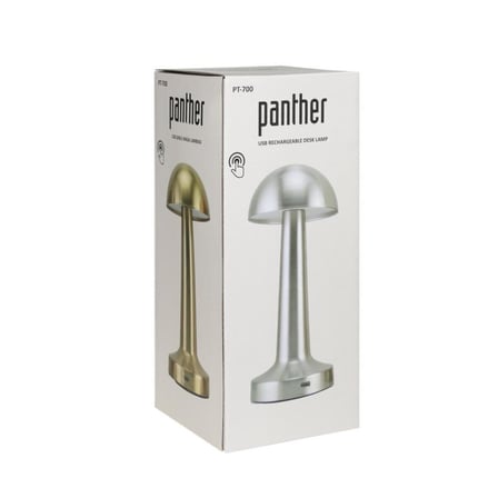 Panther PT-700 Silver Mantar Tasarım Şarjlı Lamba 3 Farklı Işık Dokunmatik Masa Lambası