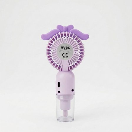 Avec AV-F830 Su Spreyli ve Figürlü USB Şarjlı Mini Fan