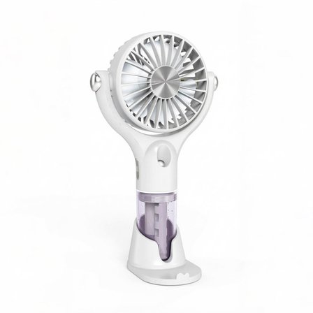 Avec AV-F833 Telefon Tutucu , Su Spreyli ve Hassas Ayarlı USB Şarjlı Mini Fan