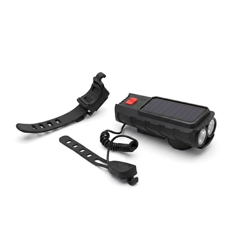 Panther PT-6020 Entegre Kornalı Solar USB Şarjlı Bisiklet El Feneri