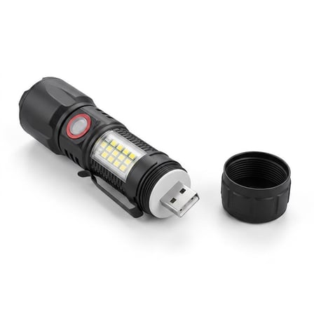 Panther PT-4511 Dahili USB Şarjlı Zoomlu LED El Feneri 2500 Lümen
