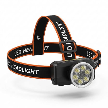 Panther PT-5891 Sensörlü 3000 Lümen Beyaz Lazer & 6x3W XTE LED USB Şarjlı Kafa Lambası