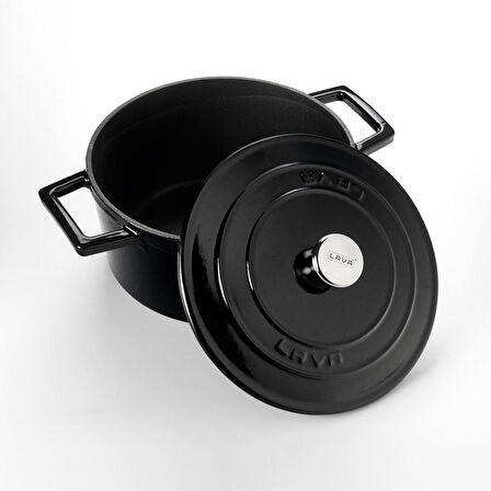 Lava Döküm Yuvarlak Tencere. Folk Çap(Ø)20cm.