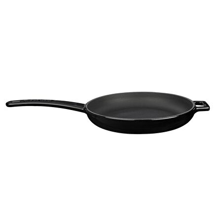 Lava Döküm Kızartma Tavası, Metal Saplı. Çap(Ø)20cm.  - Siyah
