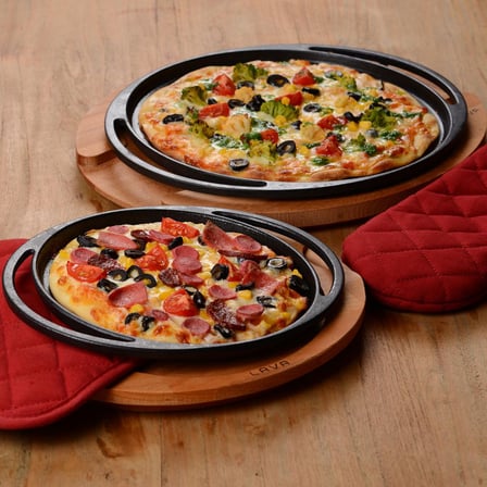 Lava Döküm Pizza / Krep / Pankek Tavası, Yuvarlak, Çap(Ø)20cm.