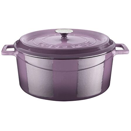 Lava Döküm Yuvarlak Tencere. Trendy Çap(Ø)32cm.  - Mor
