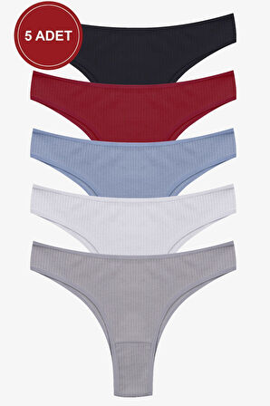 Kadın 5'li Fitilli Brazilian Külot