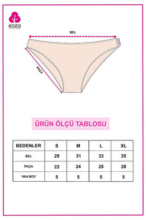 Kadın 5'li Likralı Külot