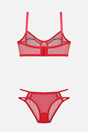 Kadın Puanlı Tüllü Sütyen Takım