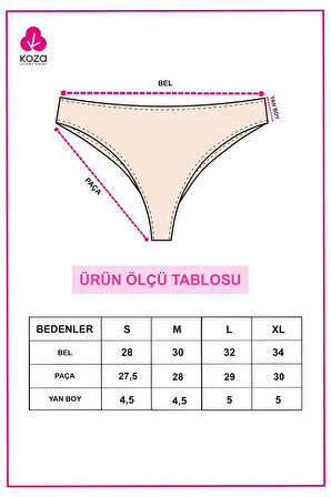 Kadın 5'li Likralı Brazilian Külot