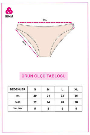Kadın 5'li Likralı Külot