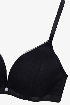 Kadın Fitilli Düğme Detaylı Sütyen