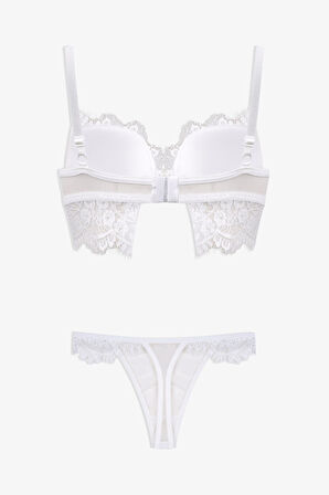 Dantelli Tüllü Sütyen Takım