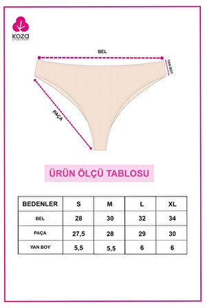 Kadın 7'li Fitilli Brazilian Külot