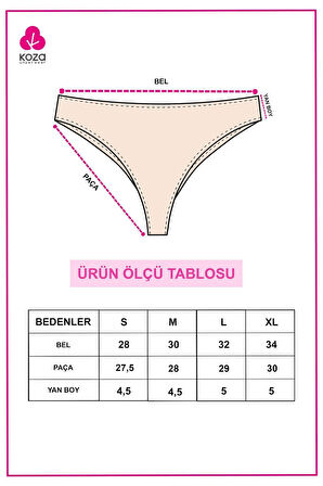 Kadın 7'li Likralı Brazilian Külot
