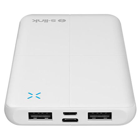 S-Link IP-G12N 10.000Mah Microusb + TYPE-C Beyaz Taşınabilir Pil Şarj Cihazı Powerbank