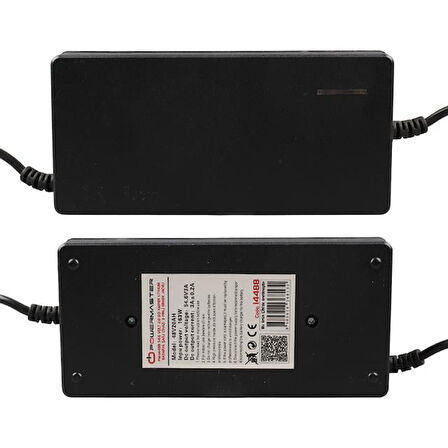 Powermaster PM-14488 54.6 Volt 2.8-3.0 Amper Lithium Batarya Şarj Cihazı 3 Pinli Erkek Jacklı