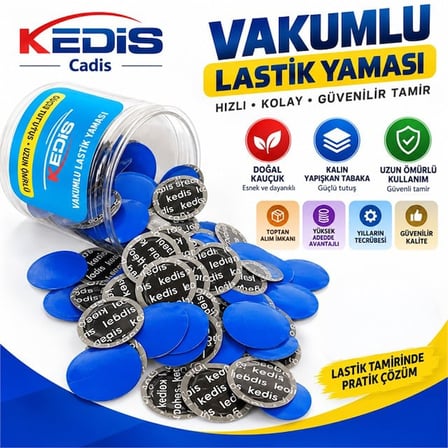 Sunup SN-38105 Lastik Tamir Yaması 80Mm Doğal Kauçuk Soğuk Yama Seti (36'Li Paket)