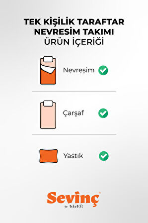 Tek Kişilik Taraftar Desenli Nevresim Takımı